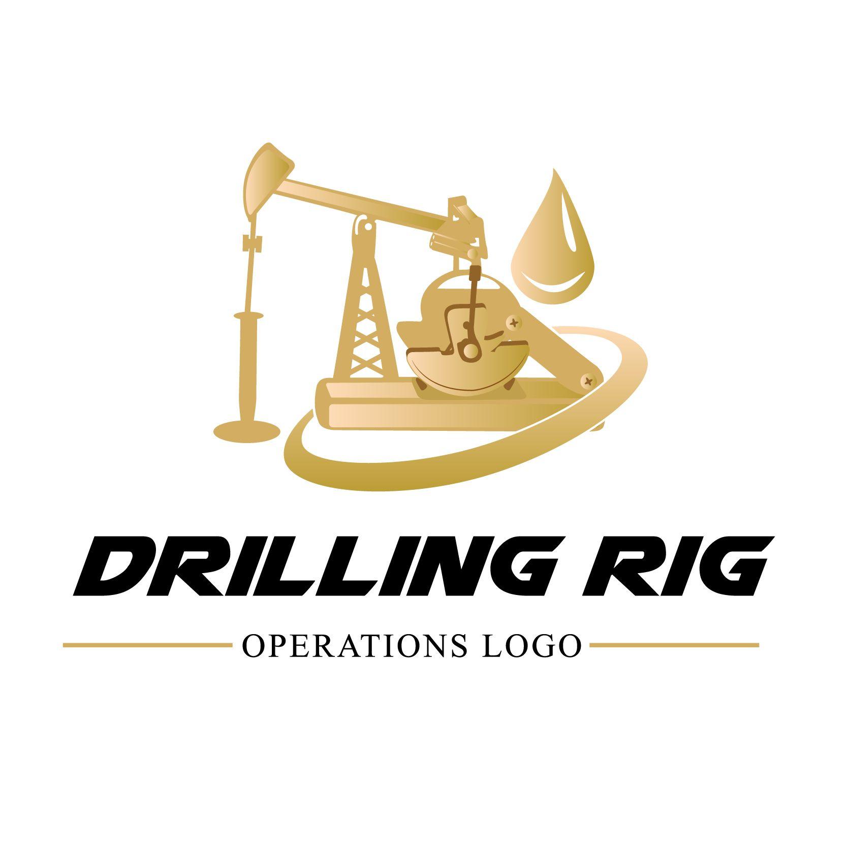 Oil Rig Logo - Drilling Rig – Oil Drilling Vector Logo – Vector Conversion Service