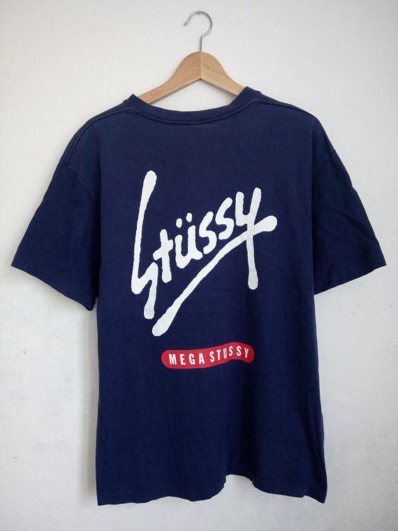 Stussy 80 Logo - Vintage des années 80 Stussy Red Bar méga Stussy Signature | Baju ...