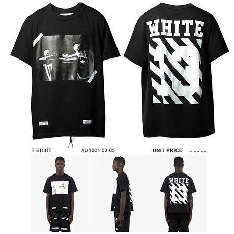 Off White 13 Logo - Pyrex 14ss off white letter digital 13 slanting front and rear