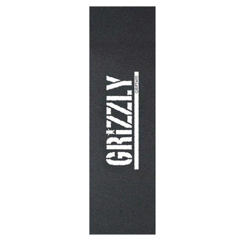 Grizzly Grip Tape Logo - Grizzly Griptape Stamp White 9'' x 33''