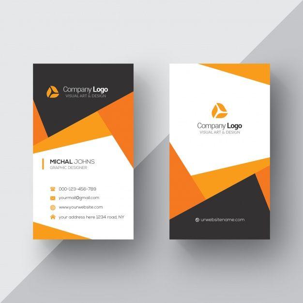 White On Orange Logo - Orange and white business card PSD file | Free Download