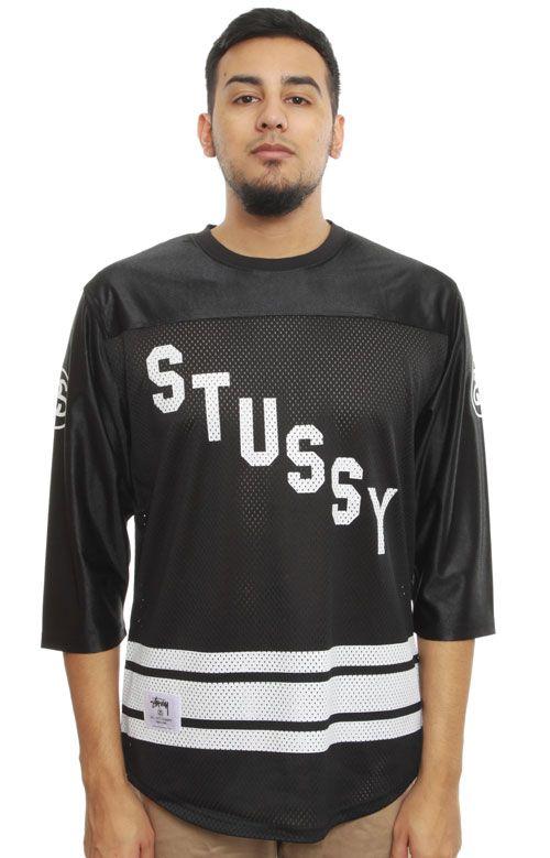 Stussy 80 Logo - Stussy, 80 Football Jersey - Black | MLTD