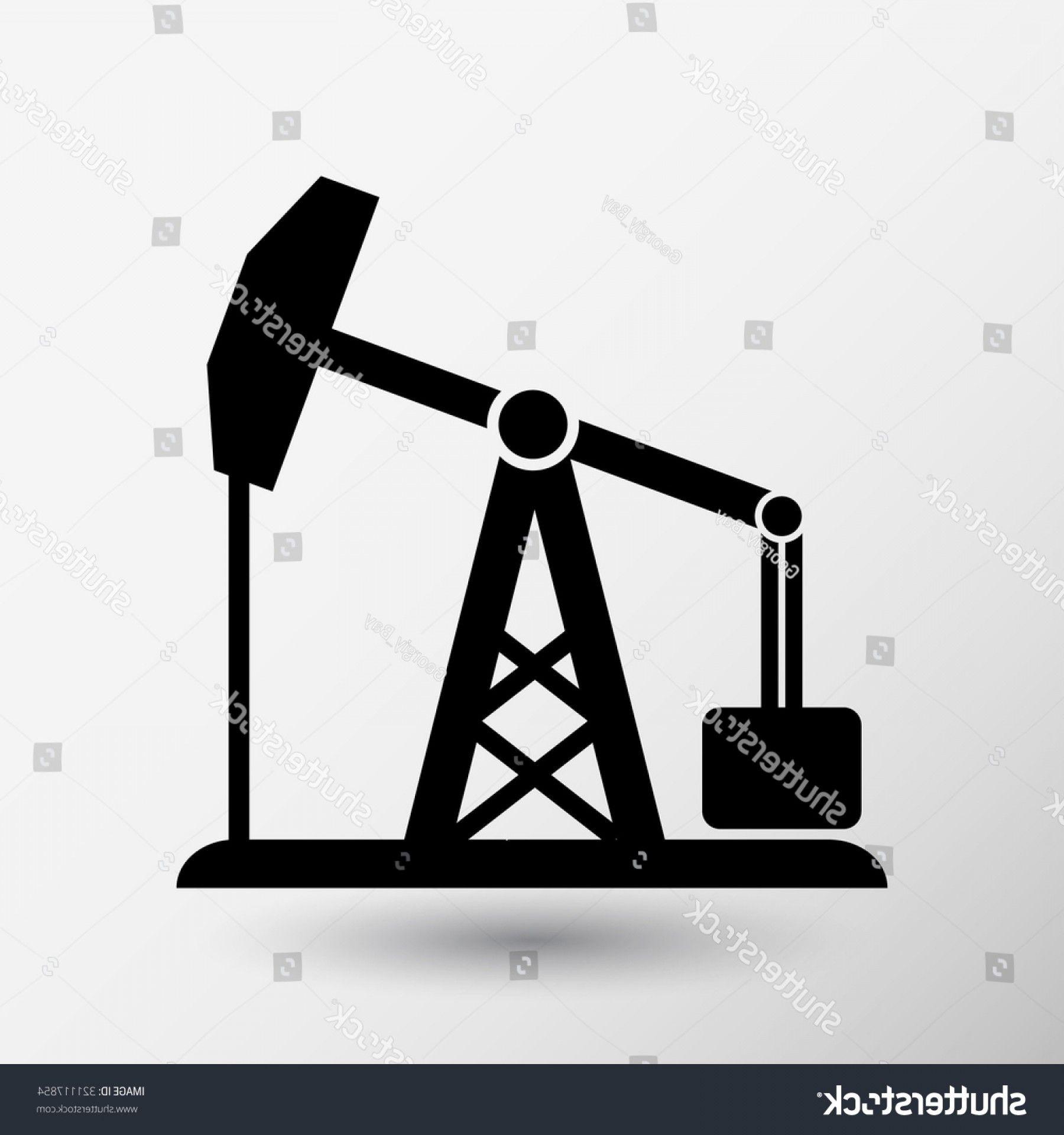 Oil Rig Logo - Oil Rig Icon Vector Button Logo