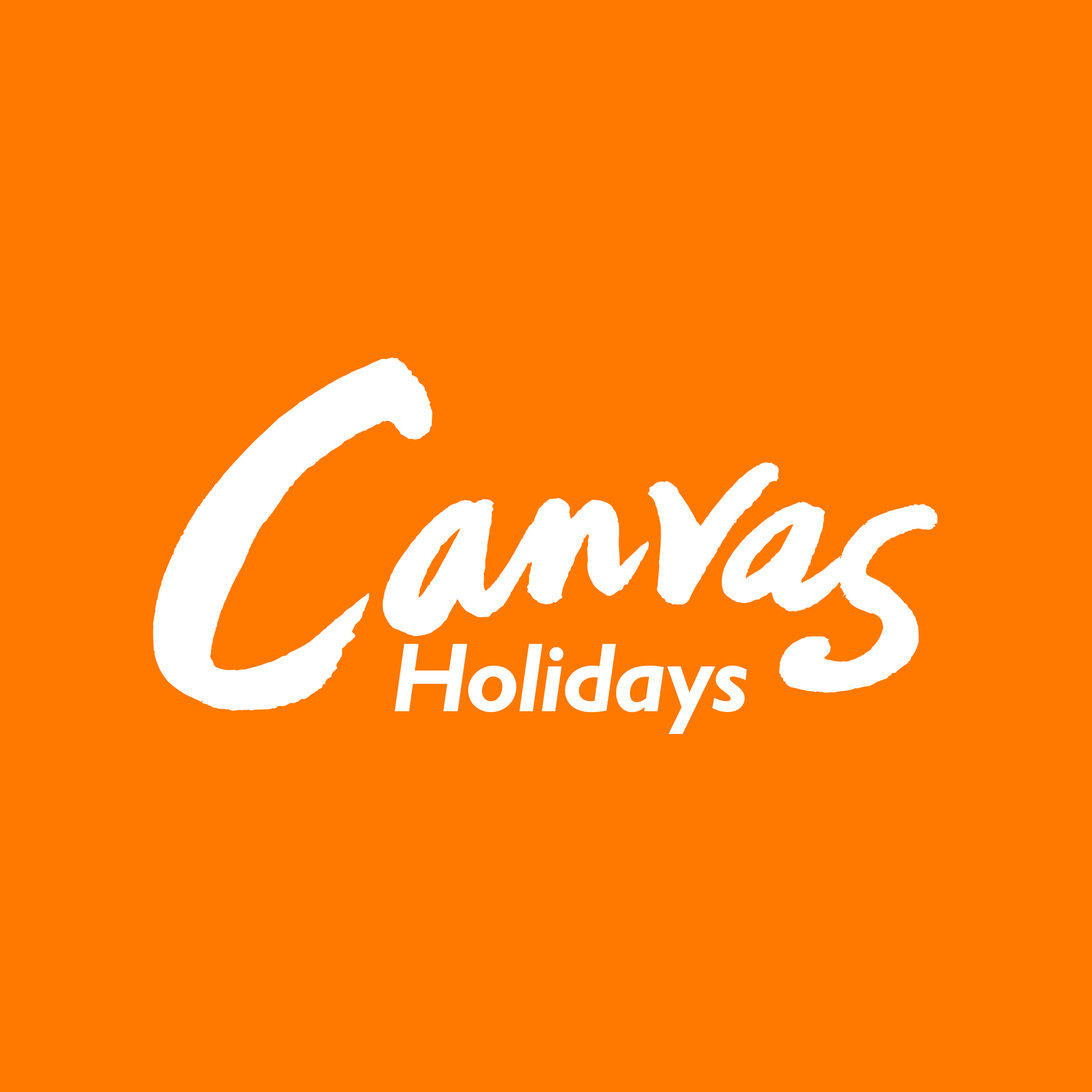 Orange and White Logo - Canvas Holidays white on orange logo - JuggleMum