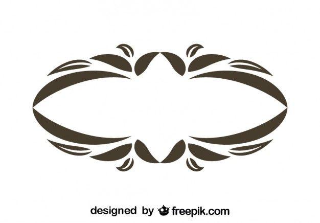 Oval Shape Design Logo - Vintage oval floral decorative frame design Vector