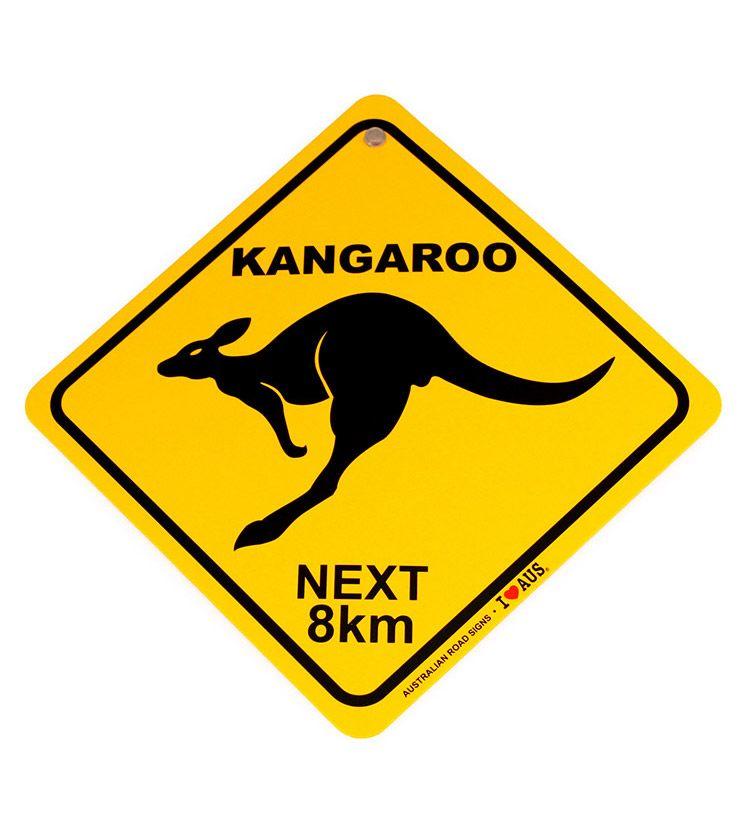 Australia Kangaroo Logo - Large Kangaroo Roadsign