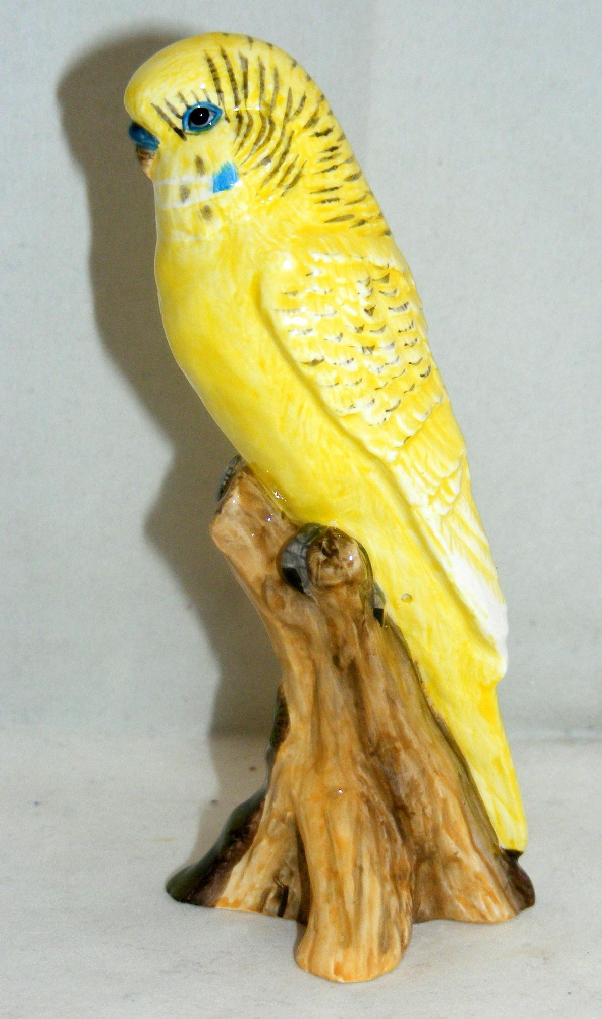 Grey Green Bird Logo - John Beswick Pet Pals Bird Figure Grey/Green (Yellow) Budgie JBB31