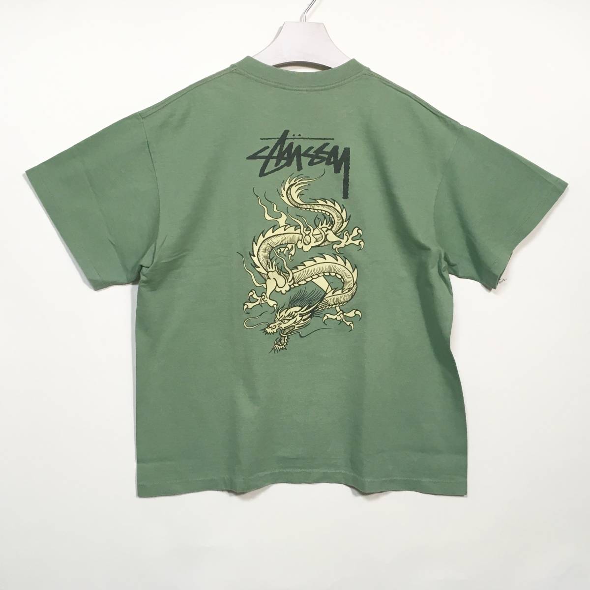 Stussy 80 Logo - STUSSY 1992 original Vintage DRAGON Tee Dragon T-shirt XL green ...