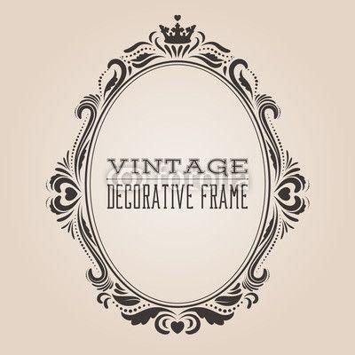 Oval Shape Design Logo - Oval vintage ornate border frame, victorian and royal baroque style ...