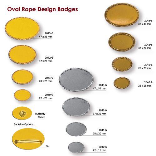 Oval Shape Design Logo - Oval Shape and Rope Design Logo Badges | Badges UAE