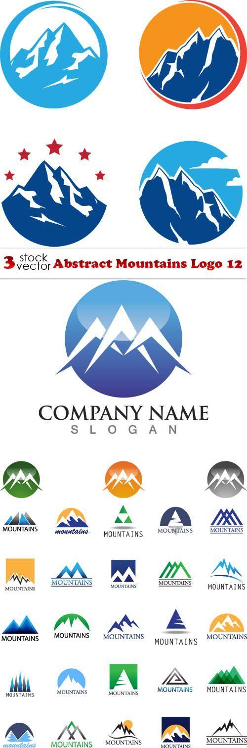 3 Blue Mountains Logo - Vectors - Abstract Mountains Logo 12 | cleaning | Pinterest ...