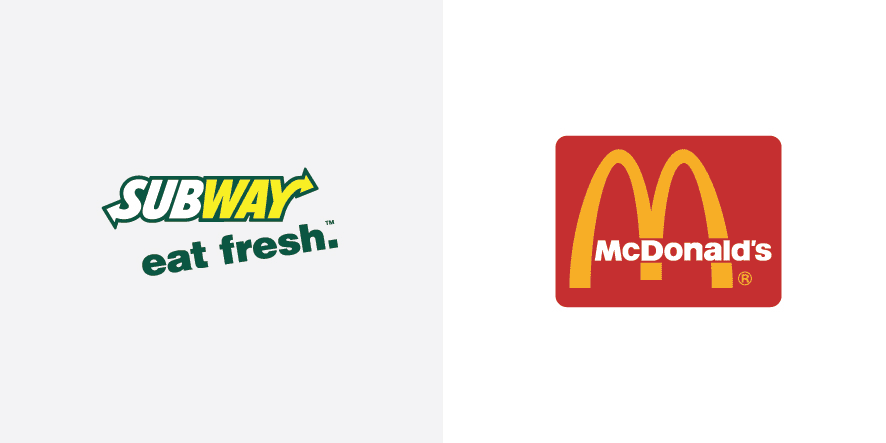 White Yellow Brand Logo - Logo swap: Can brands pull off looking like their competitors ...