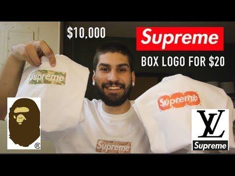LV Supreme BAPE Logo - $10,000 SUPREME BOX LOGOS FOR $20!!! DIY LOUIS VUITTON x SUPREME ...