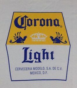 Corona Light Logo - Collectible Anvil Brand Corona Light Beer Logo White T Shirt XL