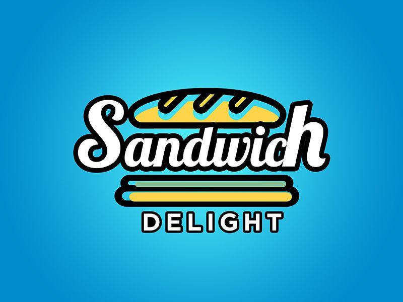 Old Food Brand Logo - Sandwich Delight. Food Truck Logo Design. Option 2