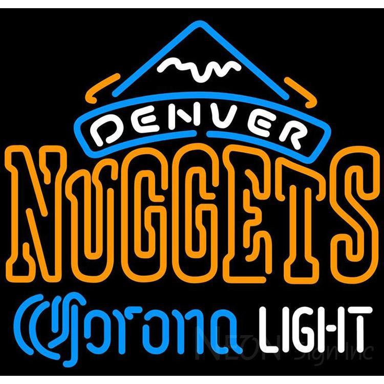 Corona Light Logo - Corona Light Neon Logo Denver Nuggets NBA Neon Sign 2 0007