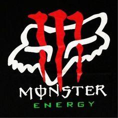 Fox and Monster Logo - Fox monster energy logo | My Style | Fox racing, Fox racing logo, Fox