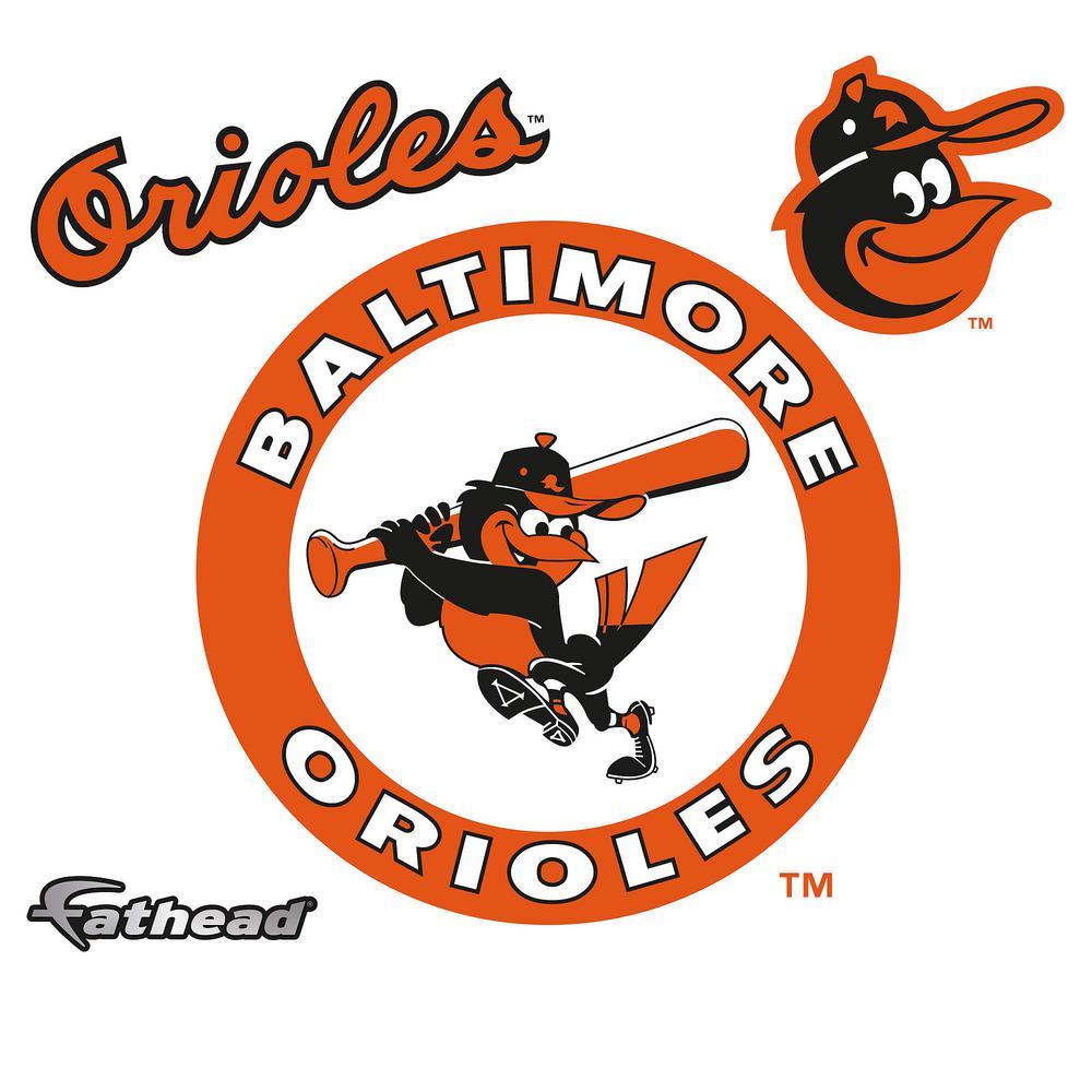 Orioles Logo - Fathead 39 in. H x 39 in. W Baltimore Orioles Classic Logo Wall ...