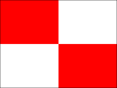 Red and White Square Logo - International Signal Flags - Count Dohna and His SeaGull.