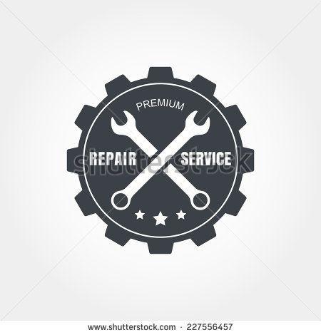 Vintage Car Parts Logo - Vintage style car repair service label. Vector logo design template ...