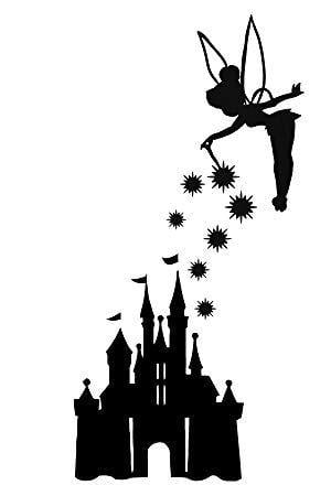 Tinkerbell Disney Castle Logo - Disney castle and tinkerbell car vinyl sticker decal disney window ...