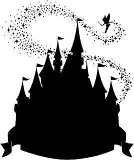 Tinkerbell Disney Castle Logo - Cinderella's Castle Sillouette, with Tinkerbell. Disney Crafts