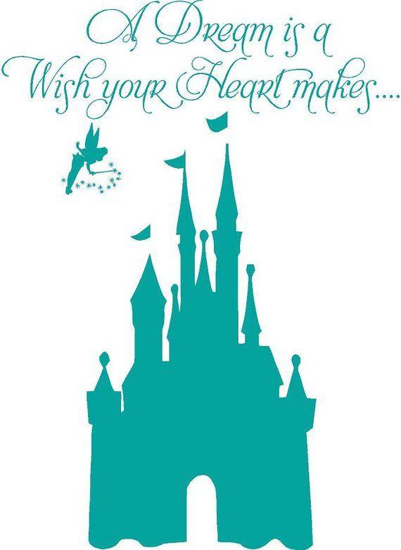 Tinkerbell Disney Castle Logo - A Dream is a Wish your Heart makes Disney CASTLE Tinkerbell BIG ...
