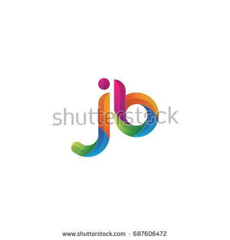 Multicolor Round Logo - Initial lowercase letter jb, curve rounded logo, gradient vibrant ...