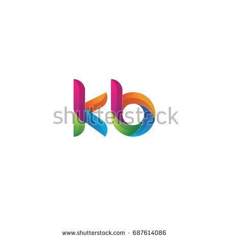 Multicolor Round Logo - Initial lowercase letter kb, curve rounded logo, gradient vibrant ...