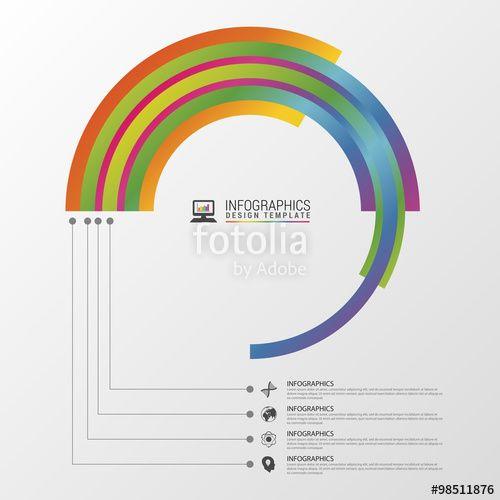 Multicolor Round Logo - Circular stylish multicolor round. Infographic design template ...