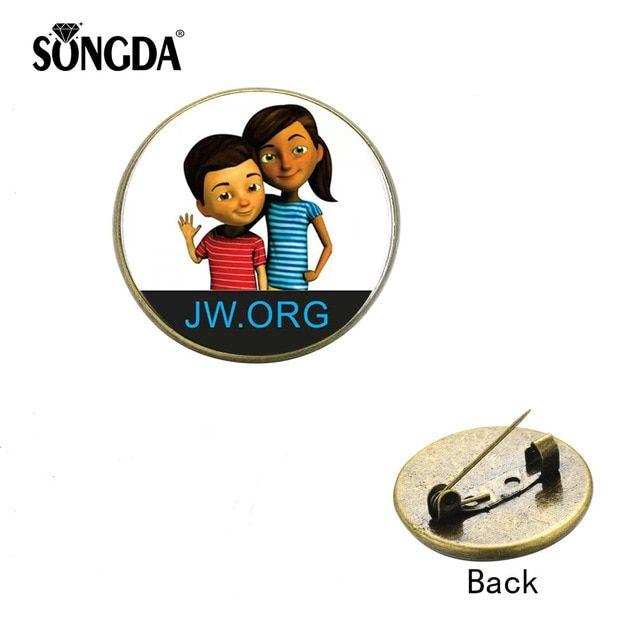 Multicolor Round Logo - SONGDA JW.org Caleb and Sophia Lapel Pin Classic Round Multicolor JW ...