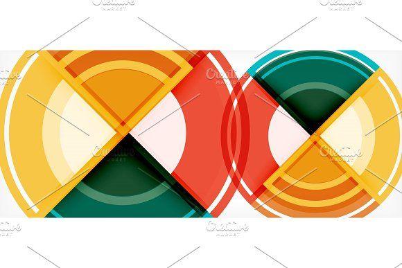 Multicolor Round Logo - Multicolored round shapes abstract ~ Illustrations ~ Creative Market