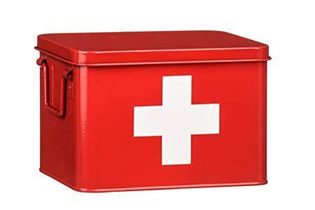 Red Box with White Cross Logo - Premier Housewares Medicine Box with White Cross - Red: Amazon.co.uk ...