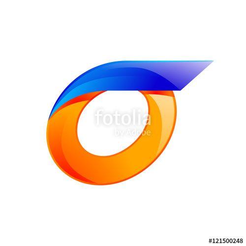 Graphic Orange and Blue Circle Logo - O letter blue and Orange logo design Fast speed design template ...