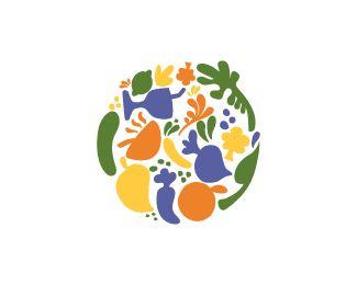 Graphic Orange and Blue Circle Logo - 50 Best Juice Logo Ideas For Juice Bars and Cafes