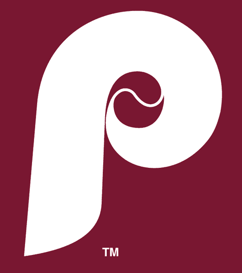 White Phillies Logo - MLB Philadelphia Phillies Cap Logo (1970) - A white P with a ...