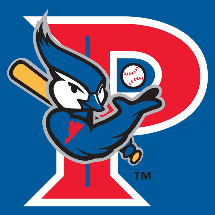 P Baseball Logo - Pulaski Blue Jays Cap Logo - Appalachian League (AppL) - Chris ...