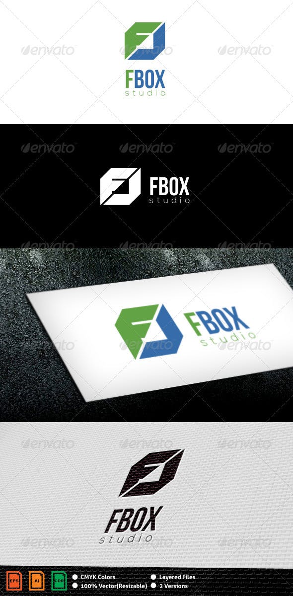 F Box Logo - F Box Abstract Logo Template