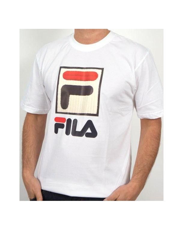 Old Fila Logo - Fila Vintage Torg F Box Logo T-shirt White - crew neck tee