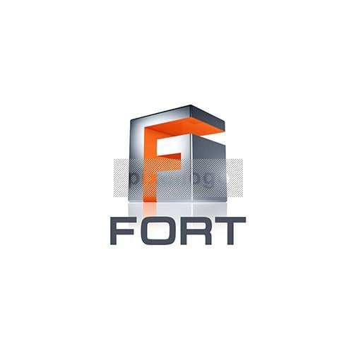 F Box Logo - Safe box F logo - Metal Safe Box letter F Knocked out | Pixellogo