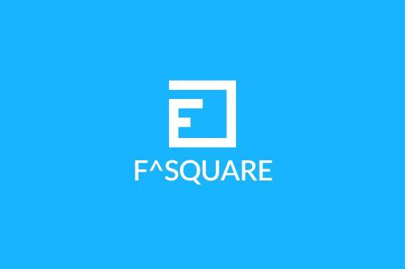 Blue Square F Logo - F Square Logo Template by bvdesign on @creativemarket | A to Z logo ...