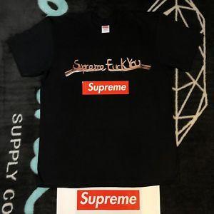 F Box Logo - SUPREME F*CK YOU TEE (BLACK) (LARGE) FW18 CDG BOX LOGO TEE MADONNA