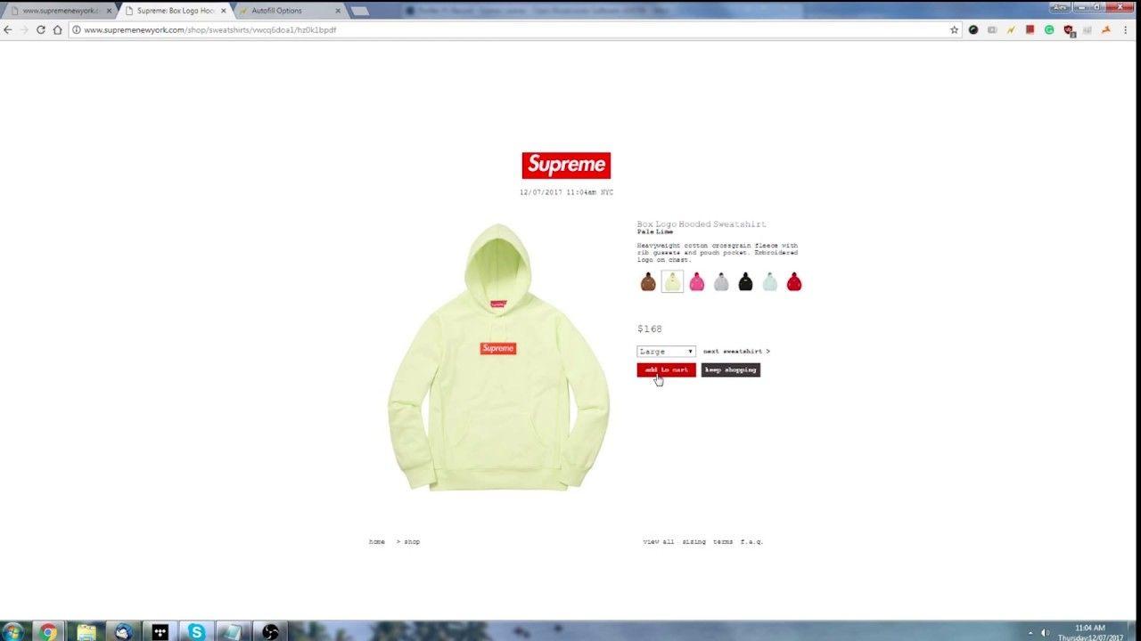 F Box Logo - 12/7 Supreme Box Logo Hoodie Copping Manual F/W 2017 - YouTube