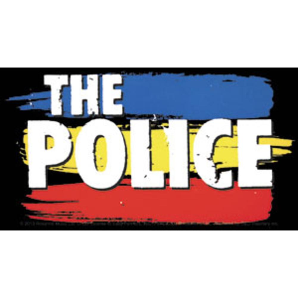 Red and Blue Striped Logo - The Police Striped Logo Sticker