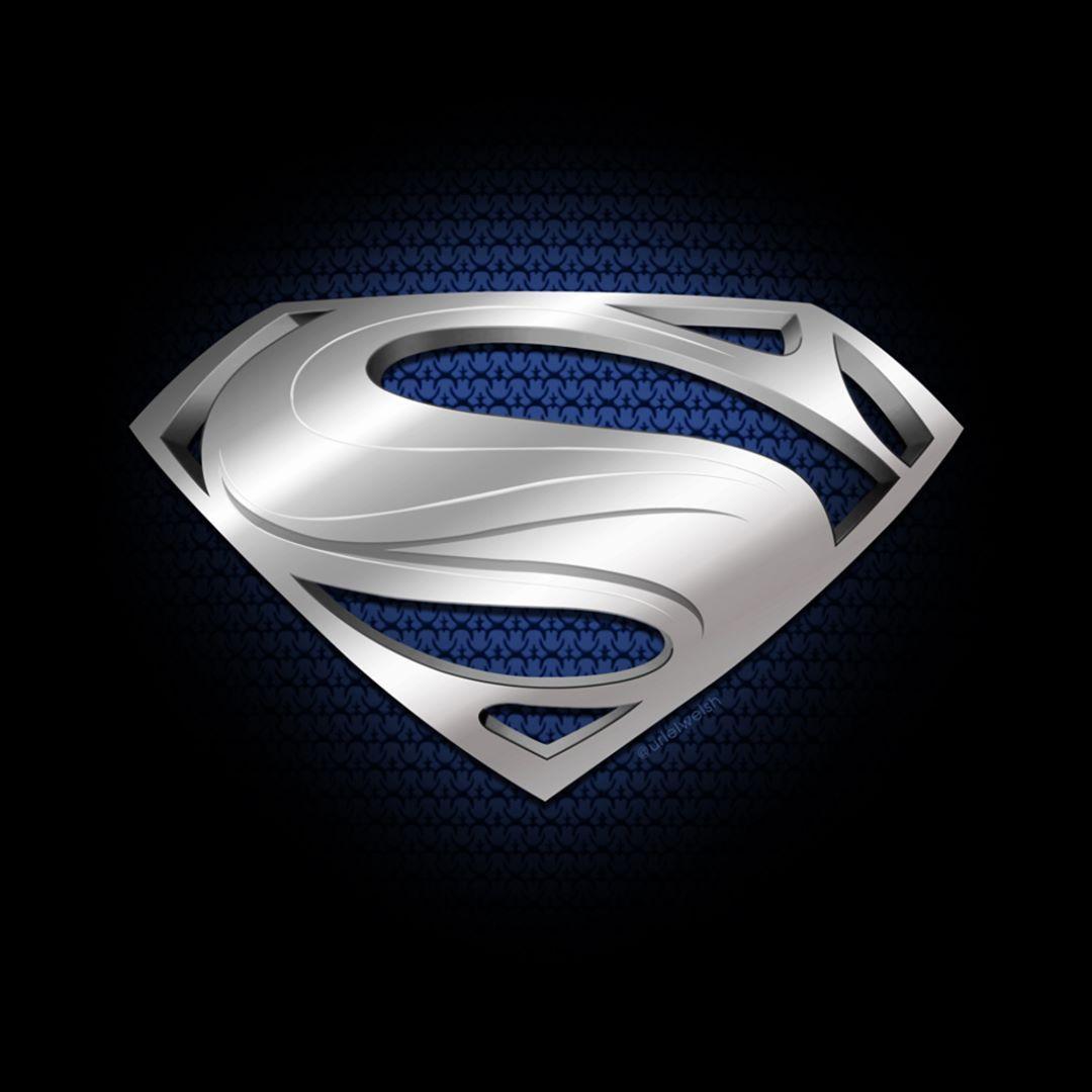 Black and Silver Superman Logo - אוריאל וולשית on Instagram: “Silver Superman logo