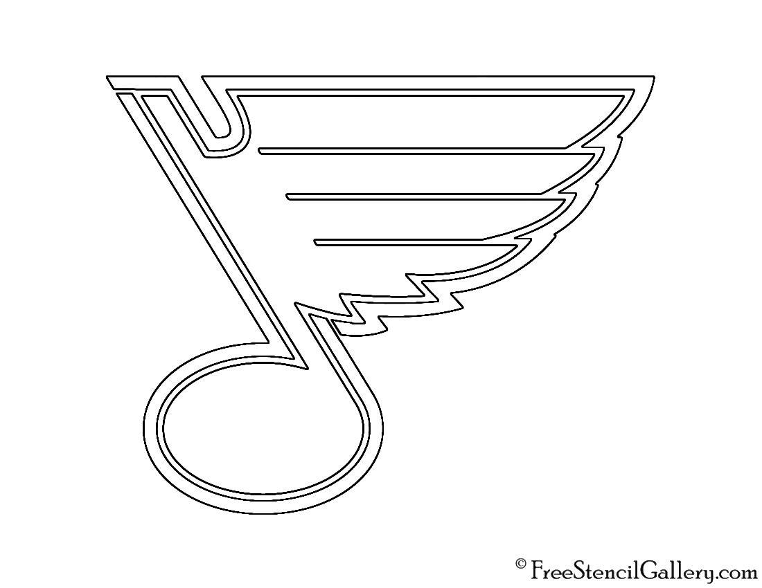 STL Blues Logo - NHL - St Louis Blues Logo Stencil | Free Stencil Gallery