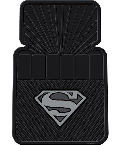 Black and Silver Superman Logo - Plasticolor Silver Superman Floor Mat: Automotive
