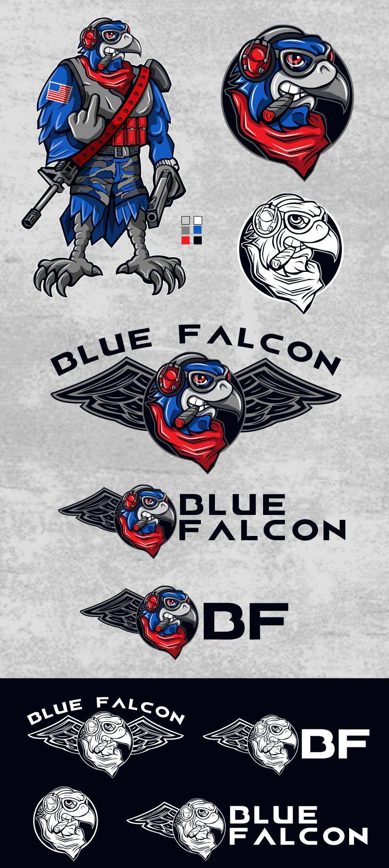 Blue Falcon Logo - Entry #114 by gerardocastellan for Blue Falcon Character | Freelancer