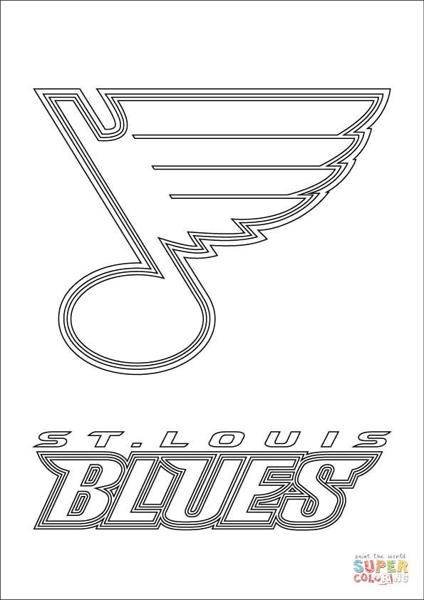 STL Blues Logo - St. Louis Blues logo coloring page