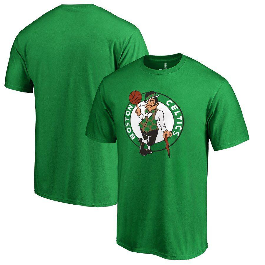 Boston T Logo - Men's Boston Celtics Kelly Green Primary Logo T-Shirt